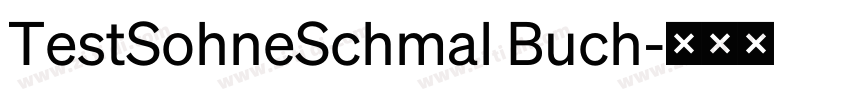 TestSohneSchmal Buch字体转换 TestSohneSchmal Buch字体转换